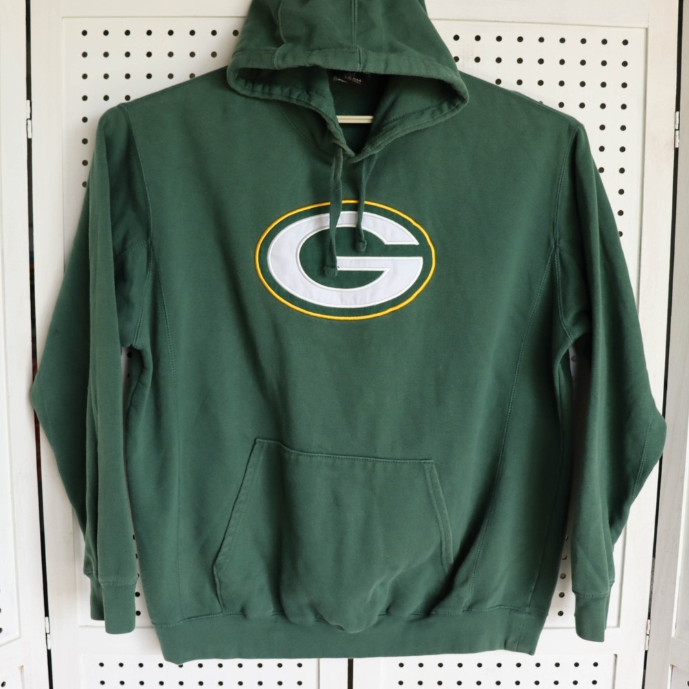 GREEN BAY PACKERS Sewn Embroidered Logo Hoodie Sweatshirt Mens SIZE XL